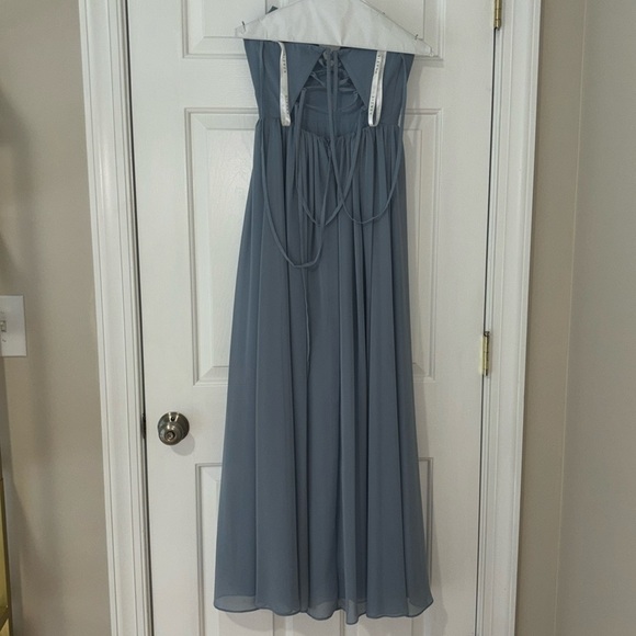 Azazie Aaida Dusty Blue Bridesmaid Dress - Picture 10 of 17